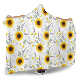 Beautiful Sunflowers Pattern Hooded Blanket
