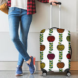 Colorful Apples Leave Zebra Stripe Cabin Suitcases Luggages