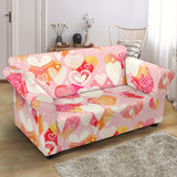 Hand Drawn Heart Design Pattern Loveseat Couch Slipcover