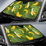 Banana Palm Leaves Pattern Car Sun Shade