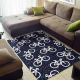Bicycle Pattern Print Design 03 Area Rug