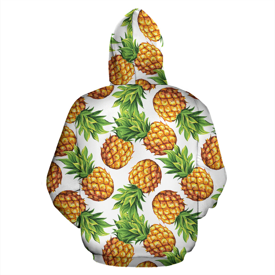 Pineapples Design Pattern Zip Up Hoodie