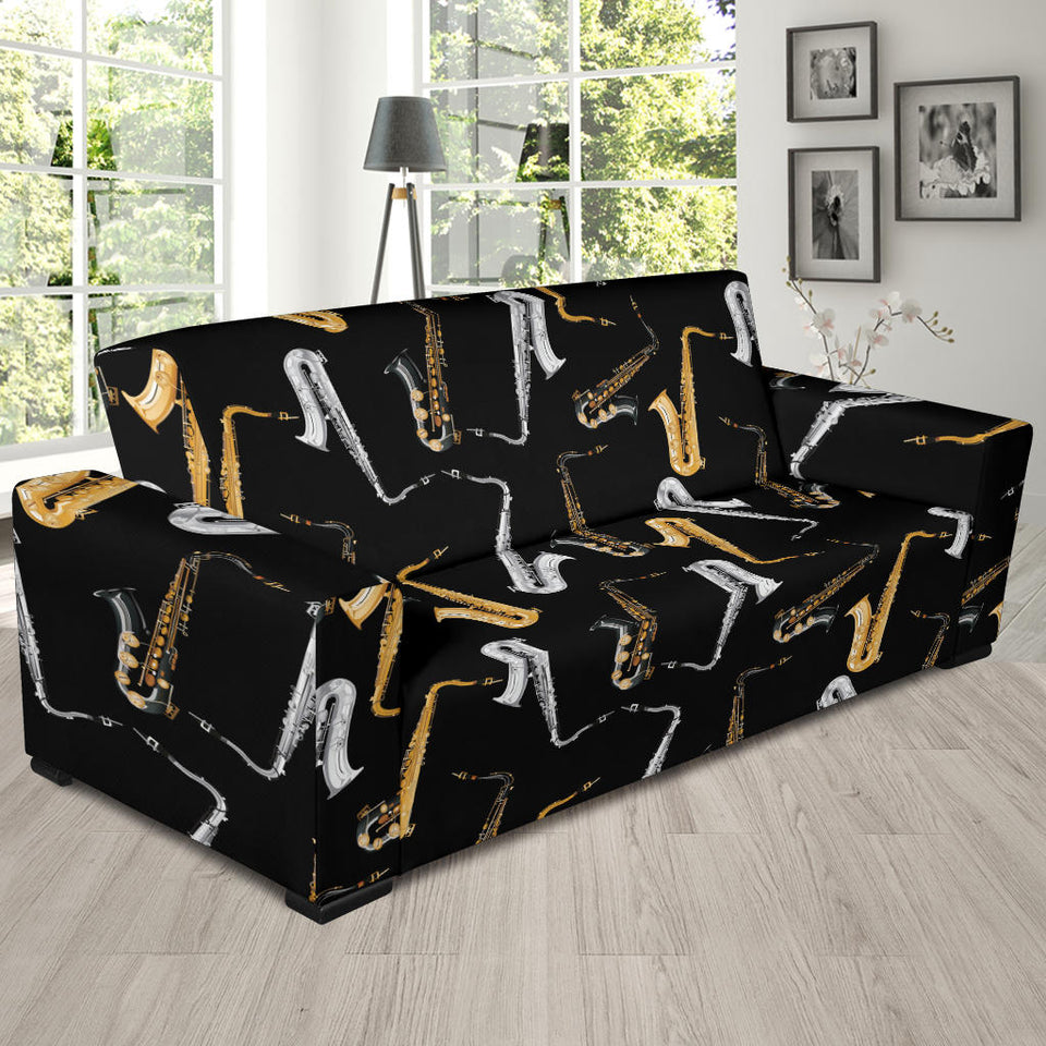 Saxophone Design Pattern Sofa Slipcover