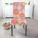 Pig Pattern Print Design 04 Dining Chair Slipcover