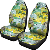 Hand Drawn Windmill Pattern  Universal Fit Car Seat Covers