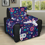Colorful butterfly flower pattern.eps Recliner Cover Protector