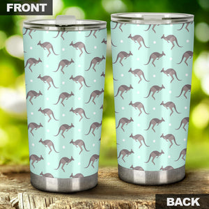 Kangaroo Pattern Background Tumbler