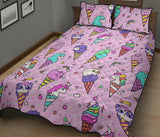 Cute ice cream cone animal pattern Quilt Bed Set