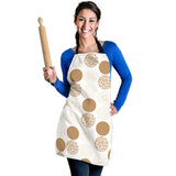Gold Texture Mushroom Pattern Adjustable Apron