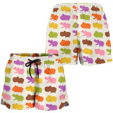 Hippopotamus Pattern Print Design 01 Women Shorts