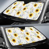 Beautiful Sunflowers Pattern Car Sun Shade