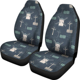 Windmill Tree Pattern  Universal Fit Car Seat Covers
