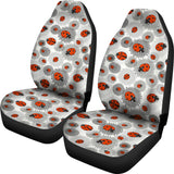Ladybug Pattern Print Design 05 Universal Fit Car Seat Covers