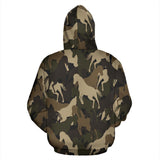 Horse Camouflage Pattern Men Women Pullover Hoodie