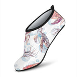 Watercolor Sea Turtle Jellyfish Pattern Aqua Shoes