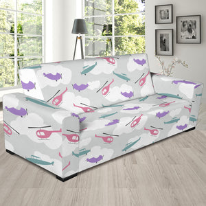 Helicopter Plane Pattern Sofa Slipcover