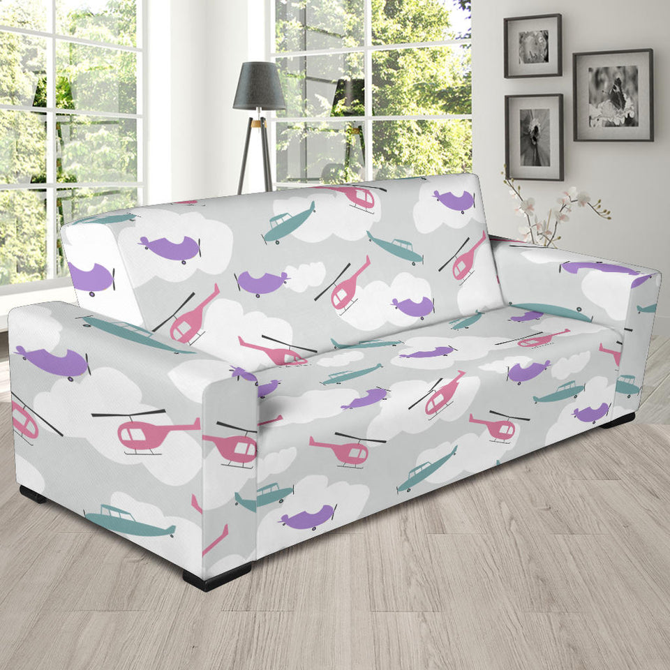 Helicopter Plane Pattern Sofa Slipcover