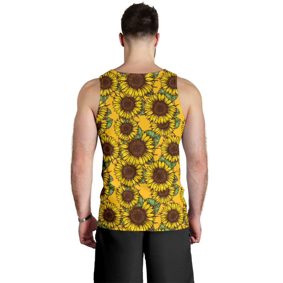 Sunflower pattern Men Tank Top