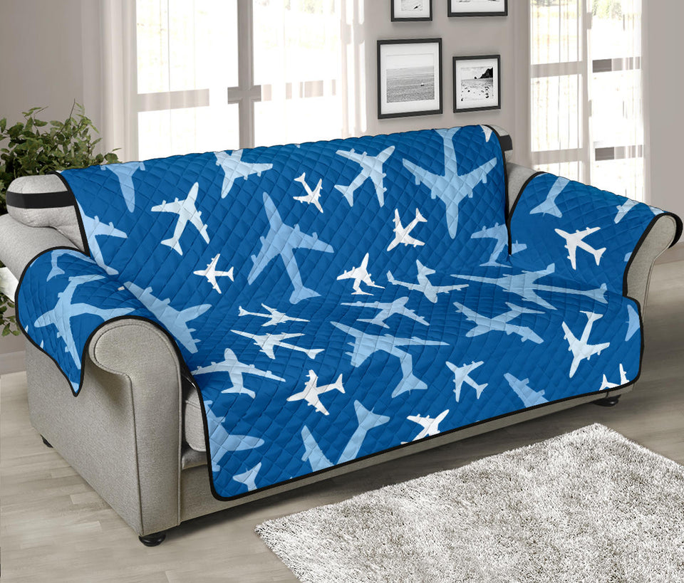 Airplane pattern in the sky Sofa Cover Protector
