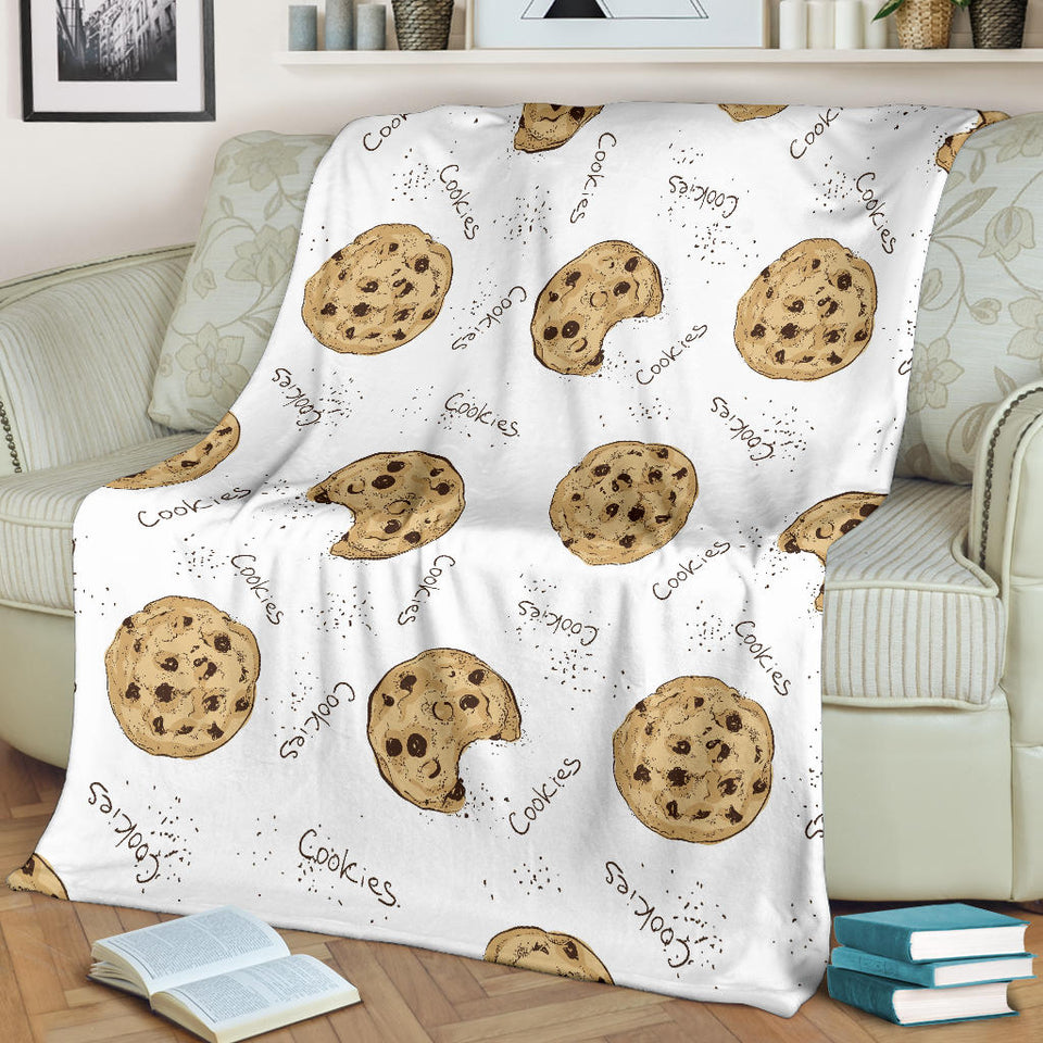 Sketch Style Cookie Pattern Premium Blanket
