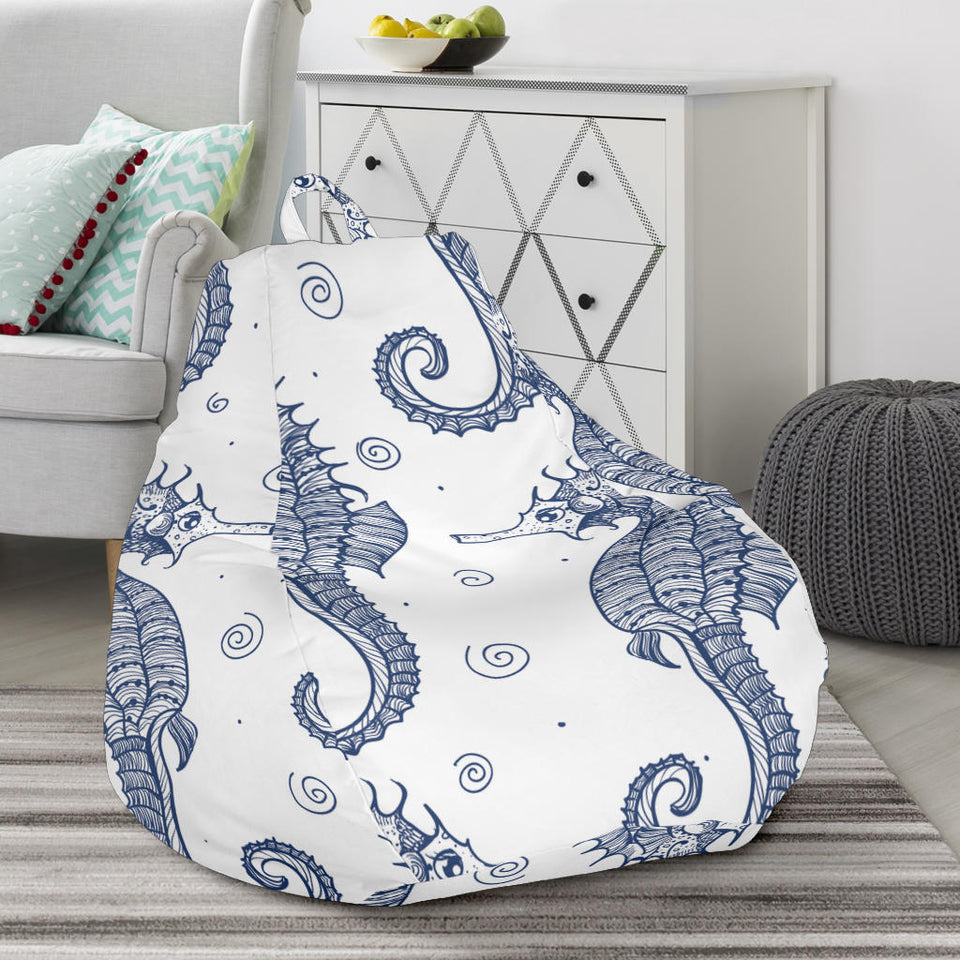 Seahorse Pattern Background Bean Bag Cover