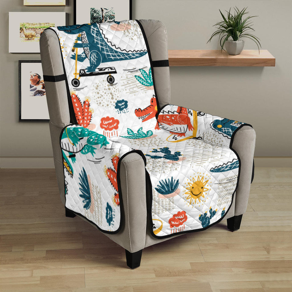 Cute Crocodile Pattern Chair Cover Protector