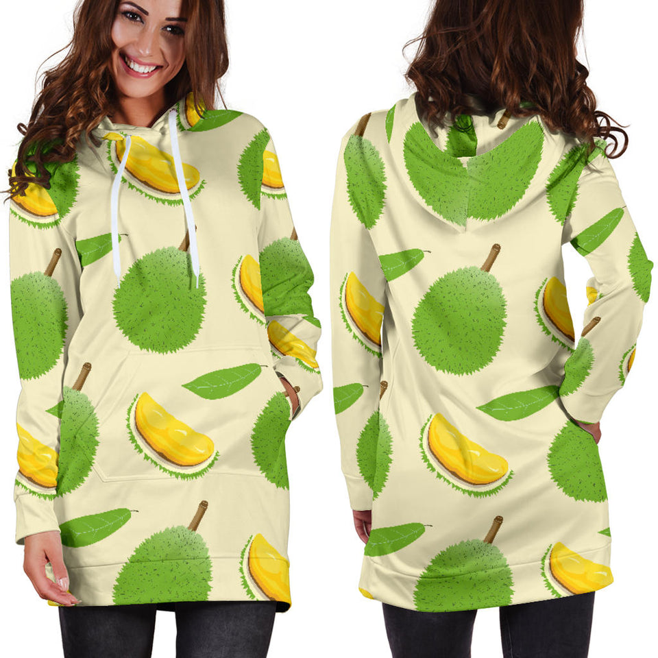 Durian Pattern Women'S Hoodie Dress