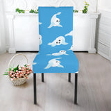 Cute Sea Lion Seal Pattern Background Dining Chair Slipcover