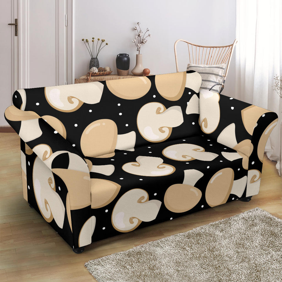 Champignon Mushroom Pattern Loveseat Couch Slipcover