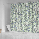 Hand Drawn Blueberry Pattern Shower Curtain Fulfilled In US