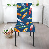 Surfboard Pattern Print Design 01 Dining Chair Slipcover