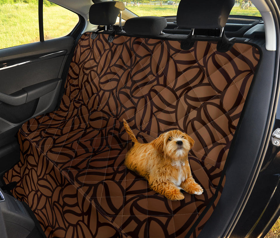 Coffee Bean Pattern Dog Car Seat Covers