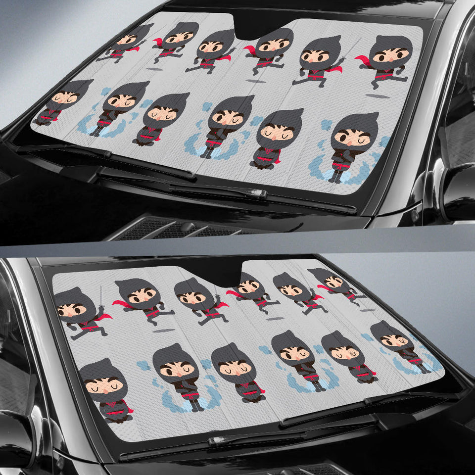 Cute Ninja Pattern Car Sun Shade
