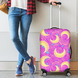Moon Pink Rose Background Cabin Suitcases Luggages