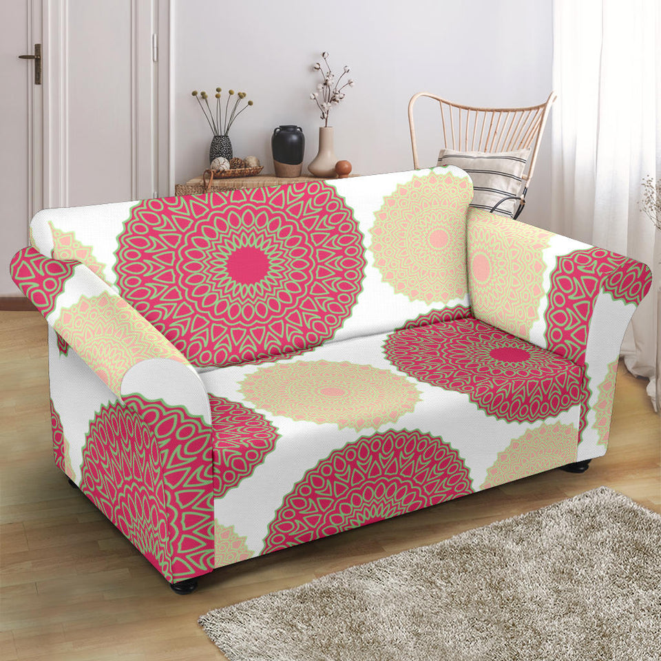 Circle Indian Pattern Loveseat Couch Slipcover