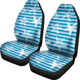 Starfish Blue Blackground  Universal Fit Car Seat Covers