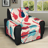 Red Blue guitar pattern Recliner Cover Protector