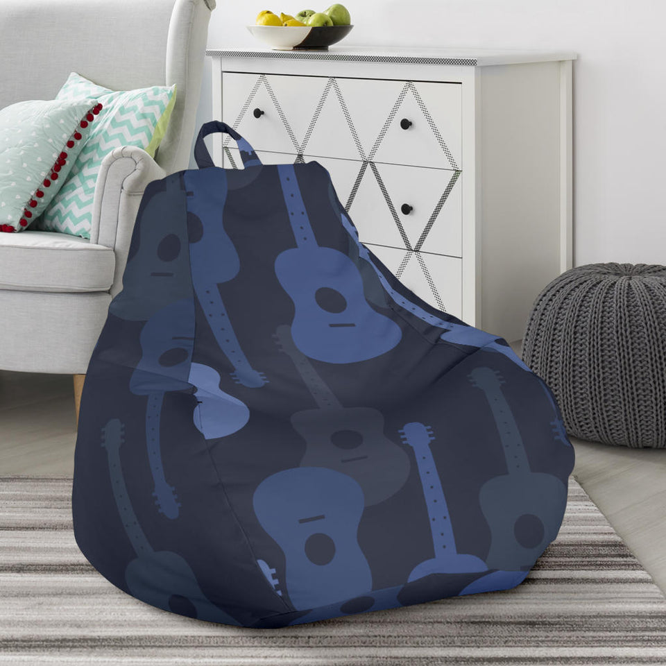Blue Theme Guitar Pattern Bean Bag Cover
