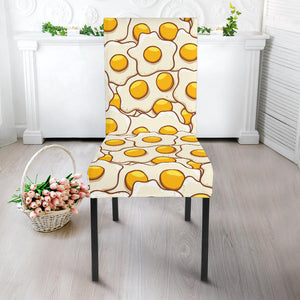 Fried Eggs Pattern Print Design 02 Dining Chair Slipcover