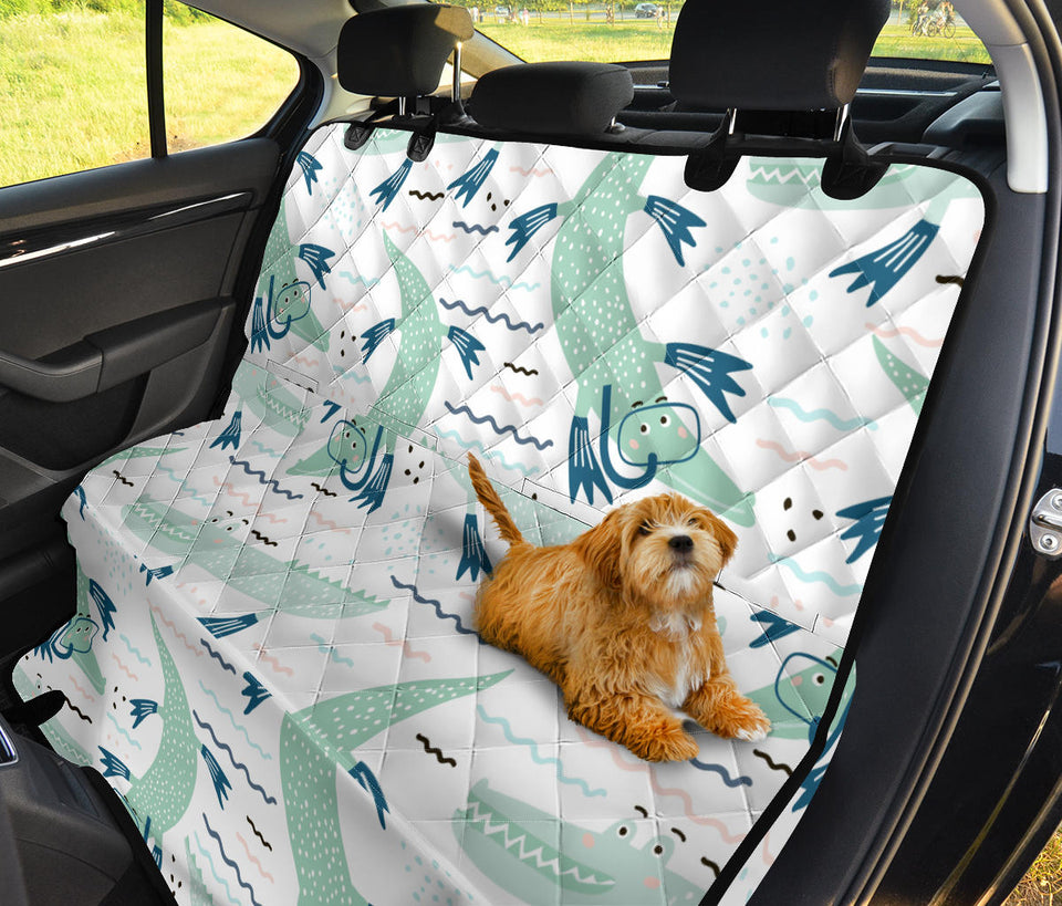 Crocodile Diver Pattern Dog Car Seat Covers