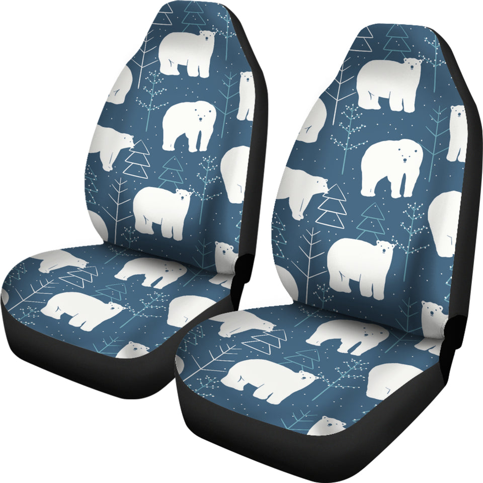 Polar Bear Mother Her Child Pattern  Universal Fit Car Seat Covers