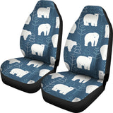Polar Bear Mother Her Child Pattern  Universal Fit Car Seat Covers