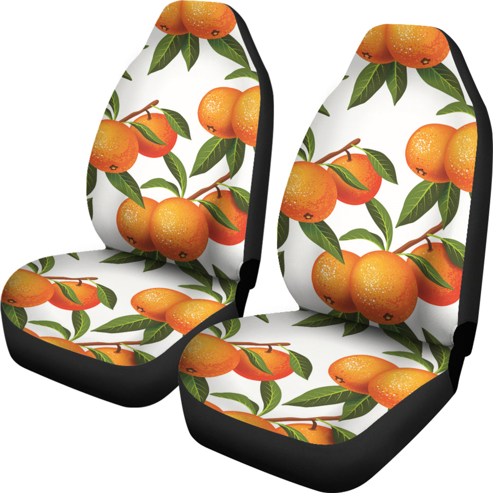 Oranges Pattern Background Universal Fit Car Seat Covers