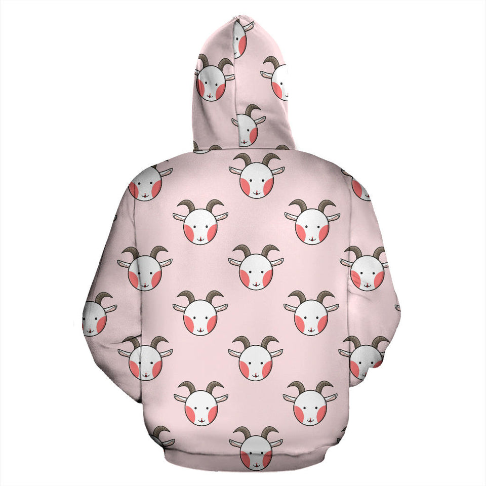 Cute Goat Pattern Men Women Pullover Hoodie