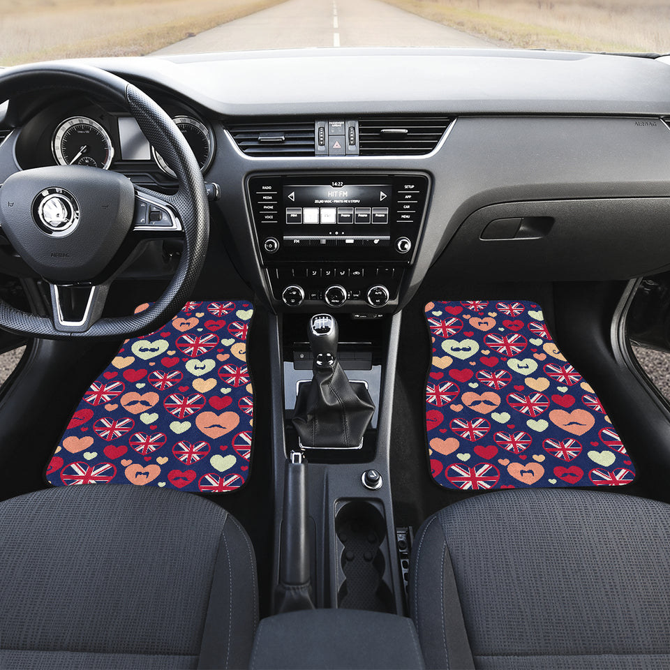 British Pattern Print Design 02 Front and Back Car Mats