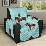 Horses running horses rider pattern Recliner Cover Protector