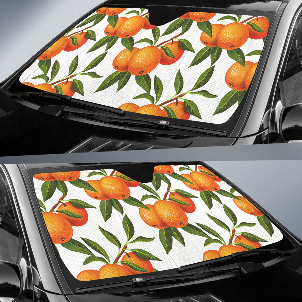 Oranges Pattern Background Car Sun Shade