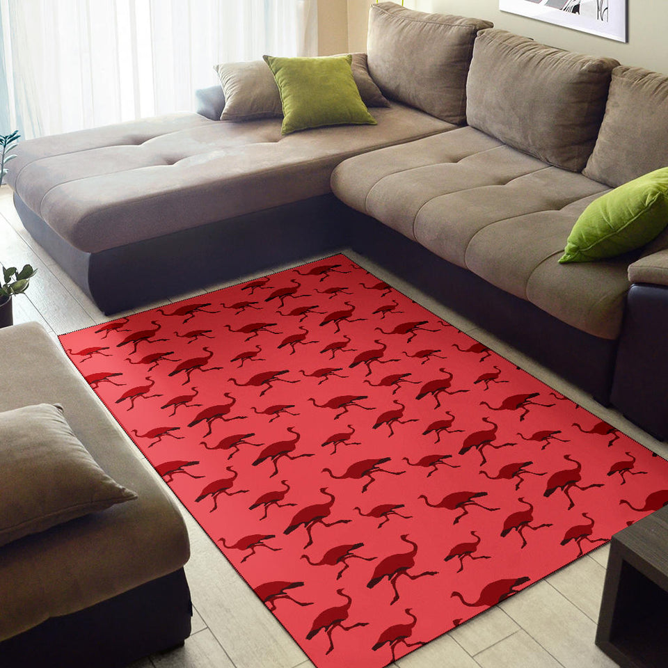 Ostrich Pattern Print Design 03 Area Rug