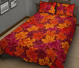 Autumn maple leaf pattern Quilt Bed Set