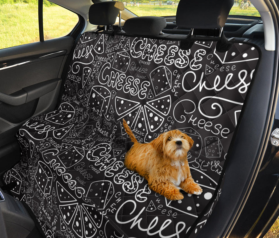 Handwritten Cheese Pattern Dog Car Seat Covers